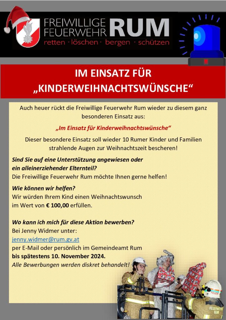 Flyer Bewerbung Im Einsatz für Kinderweihnachtswünsche